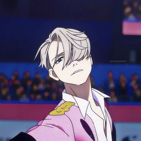 Ice Icon, Viktor Nikiforov, Victor Nikiforov, Yuri On Ice, Reaction Pictures, Cartoon Art, Anime Icons, Anime Boy, Profile Picture