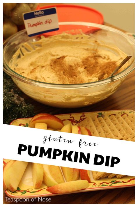 Pumpkin dip make a great dessert for parties!  | Teaspoon of Nose Easy Dessert Dips, Pumpkin Dip, Pumpkin Mousse, Cooking Pumpkin, Holiday Dishes, Dessert Party, Dessert Dips, Mousse Recipes, Gluten Free Pumpkin