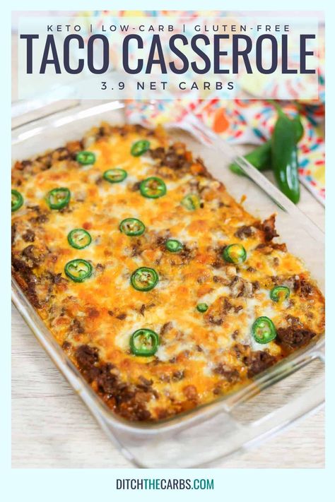 Keto Taco Casserole, Healthy Low Carb Dinners, Low Carb Tacos, Low Carb Casseroles, Meals Easy, Keto Taco, Taco Casserole, Low Carb Diet Recipes, Healthy Low Carb Recipes