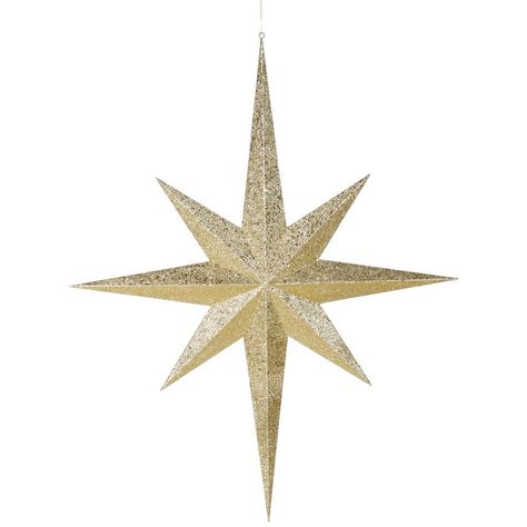 Star 8 Point Glitter Ornament 8 Point Star, Realistic Artificial Christmas Trees, Christmas Service, Gold Christmas Decorations, Contemporary Christmas, Glitter Ornaments, Led Christmas Lights, Metal Stars, Paper Stars