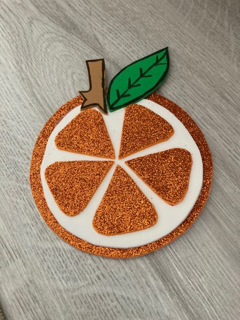 Orange Day Activity For Kids, Birthday Chart Classroom, Summer Preschool Crafts, Study Craft, Mehandi Designs Easy, Paper Fruit, Orange Craft, Fruit Crafts, Foam Sheet Crafts