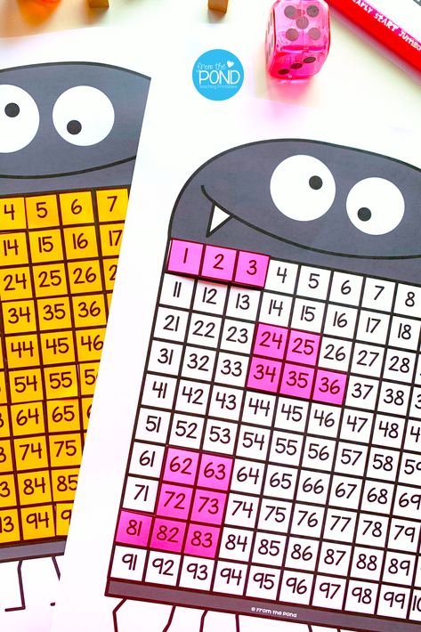 We have a huge range of fun hundred chart puzzle activities to use through the year. Students will challenge their understanding of the order and position of numbers to solve each unique puzzle. Engaging, fun and skills focussed. Read more on the blog! Interactive Hundreds Chart, Hundred Chart, Puzzle Activities, Spider Activities, 120 Chart, From The Pond, Hundreds Chart, Pre Kindergarten, Unique Puzzles