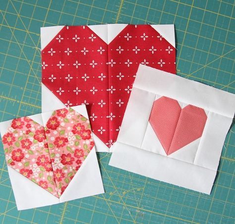 Cluck Cluck Sew, Heart Quilt Pattern, Heart Blocks, Quilt Block Tutorial, Quilt Block Pattern, My Funny Valentine, Heart Quilt, Free Quilting, Quilting Tips