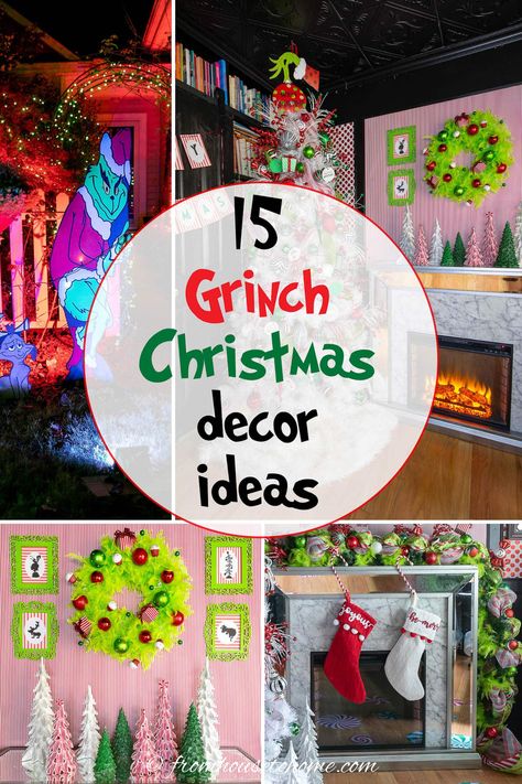 Diy Grinch Table Decorations, Grinch Recipes, Grinch Stealing Lights, Grinch Christmas Decor, Whoville Christmas Decorations, Diy Grinch, Grinch Decor, Grinch Crafts, Grinch Decorations