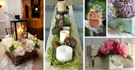 50+ Best Rustic Wooden Box Centerpiece Ideas and Designs for 2021 Box Centerpiece Ideas, Rustic Wooden Box Centerpiece, Wooden Box Crafts, Wooden Box Centerpiece, Box Centerpiece, Rustic Wooden Box, Today Tips, Spring Centerpiece, Centerpiece Ideas