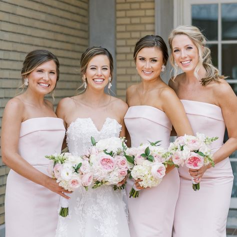 All Posts • Instagram Pale Pink Bridesmaid Dresses, Light Pink Bridesmaid Dresses, Pink Green Wedding, Light Pink Wedding, Fall Bridesmaid Dresses, Pink Wedding Theme, Bridesmaid Attire, Pink Bridesmaid Dress, Bridesmaid Colors