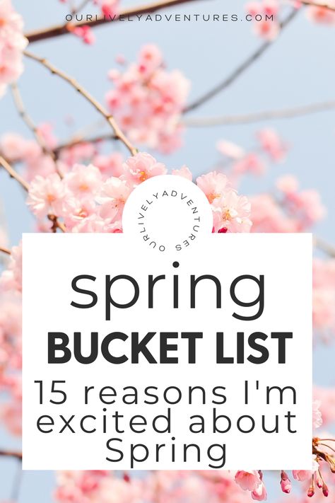 Here is my personal Spring bucket list.  These 15 things have had me looking forward to Spring for months.  Check it out for a little Springtime adventure planning! Spring Bucket List For Kids, Spring To Do, Spring Bucket List For Adults, Spring Bucket List, Family Fun Night, Spring Trip, Family Tradition, Bucket Lists, Spring Activities