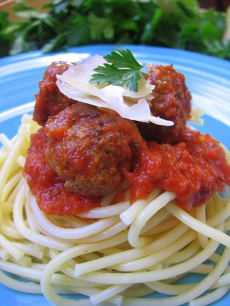 Rocco Dispirito Recipes, Rocco Dispirito, Top Secret Recipes, Spaghetti And Meatballs, Top Chef, Meatball Recipes, Chef Recipes, Parmesan Cheese, One Night