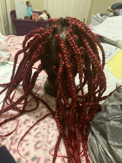 Ugly Hairstyles, Ugly Braids, Red Crochet Braids, Red Hair Braids, Red Braids, Red Box Braids, Ugly Hair, Crazy Funny Pictures, Crazy Funny