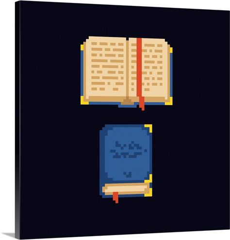 Pixel Art Ideas Books Pixel Art, School Pixel Art, Book Pixel Art, Pixel Book, Game Card Design, Cool Pixel Art, Pixel Art Characters, Pixel Design, Black Peach