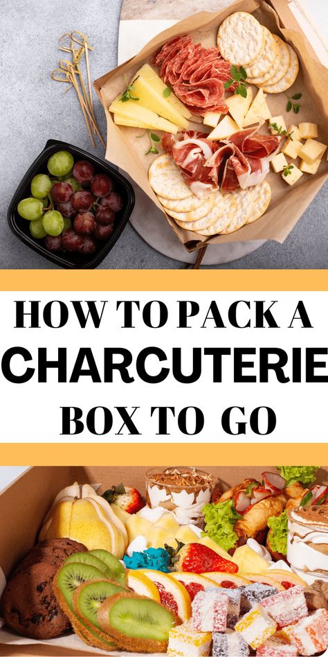 How To Pack a Charcuterie Board To Go - Rustic Urban Life How To Pack A Charcuterie Board To Go, How To Start A Charcuterie Business, Portable Charcuterie Board, Picnic Charcuterie Board To Go, Charcuterie Board To Go, Charcuterie To Go, Charcuterie Picnic, Charcuterie Boxes, Bar Trailer