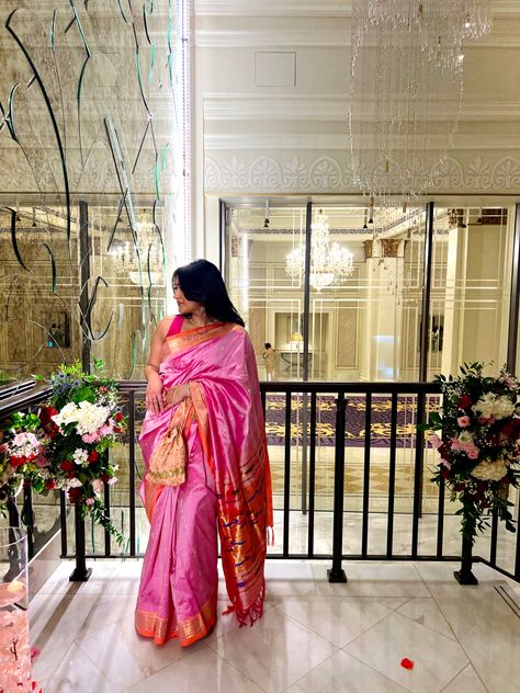 Pink Paithani Saree, Pink Paithani, Peacock Fashion, Bridal Indian, Paithani Saree, Paithani Sarees, Bridal Sarees, Bridal Saree, Gifts Wedding