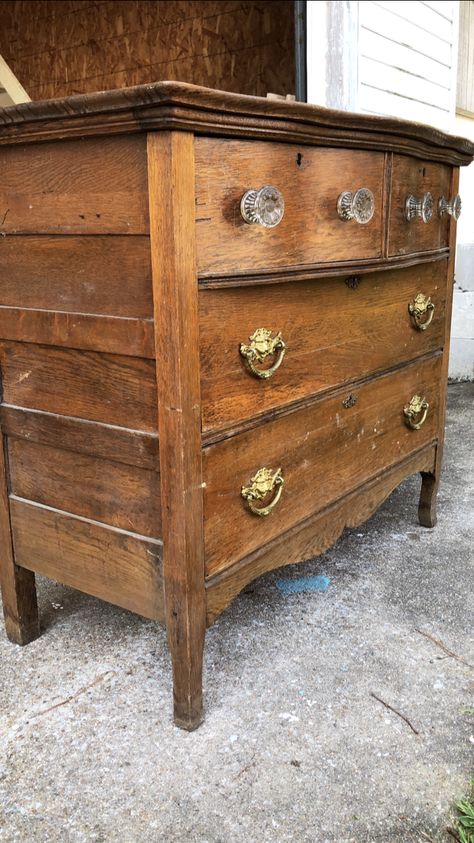 Serpentine Chest of Drawers - Antique Chest Of Drawers Makeover, Refinished Dresser Diy, Serpentine Dresser, Is It Fall Yet, Refinished Dresser, Chest Of Drawers Makeover, Dresser Tv, Mountain Home Interiors, Dresser Diy