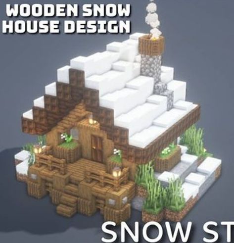 Tundra Minecraft Builds, Minecraft Winter Village Ideas, Minecraft Snowy Village Ideas, Tundra Minecraft House, Minecraft Glasshouse, Minecraft Ski Lodge, Minecraft Snow Village Ideas, Ice Village Minecraft, Minecraft Snowy Mountain House