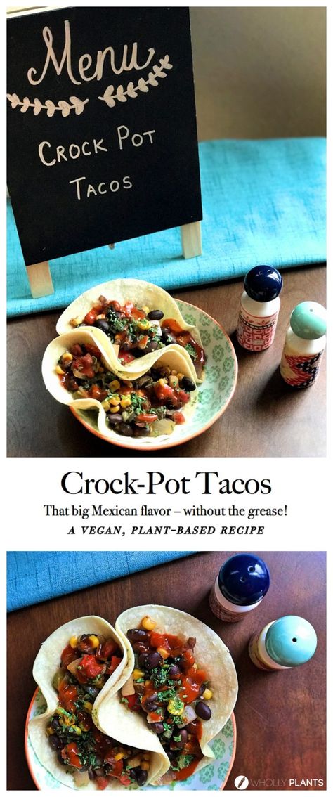 Crockpot Tacos, Veggie Tacos, Crock Pot Tacos, Healthy Plant Based Recipes, Veggie Dinner, Vegetarian Crockpot, Beach Meals, Vegan Mexican, Vegan Meal Prep