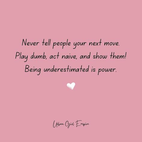 Being underestimated is a powerful advantage. Embrace it, Sis!🤍 #freegame #roadto2k #urbangirlempire #urbanlife #womenempowerment #believeinyourself #womenempoweringwomen #encouragement #manifestation #quotes #sisters #sisterhood #inspirationalquotes #motivationalquotes #women #dailyquotes #dailyinspiration #dailyaffirmations #womeninspiringwomen #confidence #dream #viralreels Quotes About Being Underestimated, Underestimated Quotes, Underestimate Quotes, Being Underestimated, Embrace It, Urban Life, Manifestation Quotes, Daily Affirmations, Inspirational Women