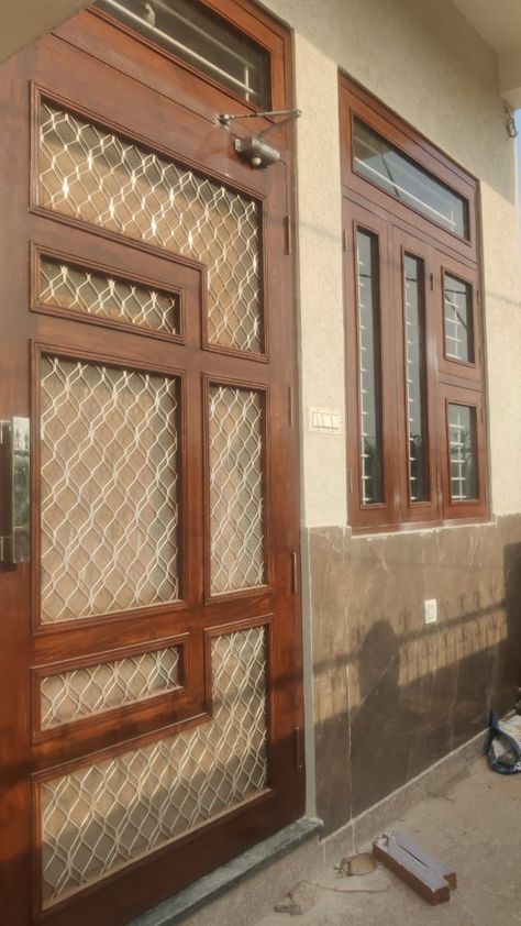 Mesh Doors Design For Main Door, Mesh Door Design, Indian Door Design, Entrance Double Door, Door Design Entrance, Jali Door, Centre Table Living Room, Net Door, Danish Image