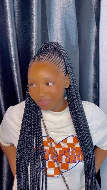 Pencil Styles Hair, Pencil Lines Braids Styles With Beads, Latest Ghanian Lines Hair Styles, Nairobi Lines Hairstyle, Lines Hairstyles African Natural Hair, Mwongezo Lines Hairstyles, Back Lines Braids, Line Braids African Hairstyles, Pencil Hairstyles Braids