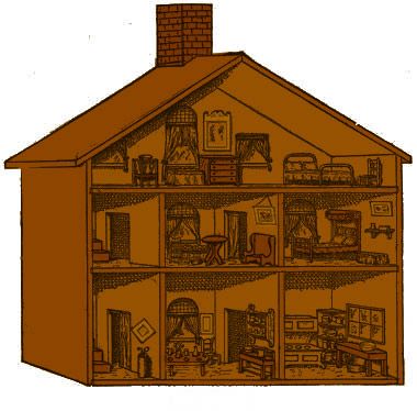 Stan's Plans offers the plans for this dollhouse. Dollhouse Plans Free, Diy Wood Engraving, Dollhouse Woodworking Plans, Bookcase Woodworking Plans, Dollhouse Plans, Cardboard Dollhouse, Dollhouse Inspiration, Room Box Miniatures, Pin Crafts