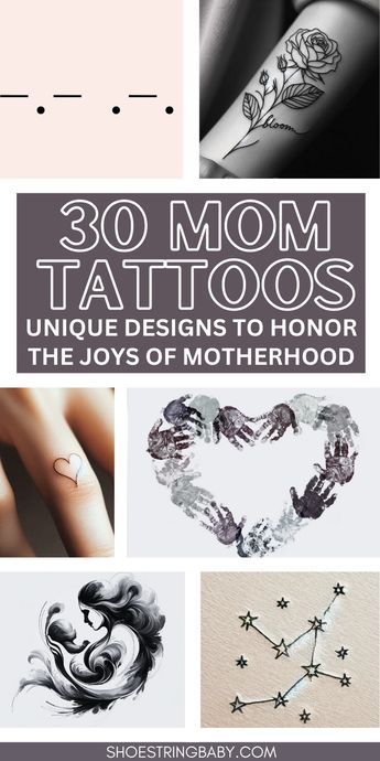 Looking for mom tattoos to celebrate your role as mom? Don't miss these 30 motherhood tattoos, perfect to honor being a mother. You'll find meaningful mom tattoos, feminine tattoos for moms with kids, minimalist mom tattoos and unique motherhood tattoos on this list. Find a special and cute mom tattoo on this list today! Twins Tattoos For Moms, Tattoo For Daughters For Mother, Tattoo Ideas For Mama, Tattoo Ideas For Your Daughter, Mommy Tattoo Ideas, Mom Of Five Tattoo, Mom Of Four Tattoo Ideas, Mother Of One Tattoo Ideas, Mom Tattoos 3 Kids