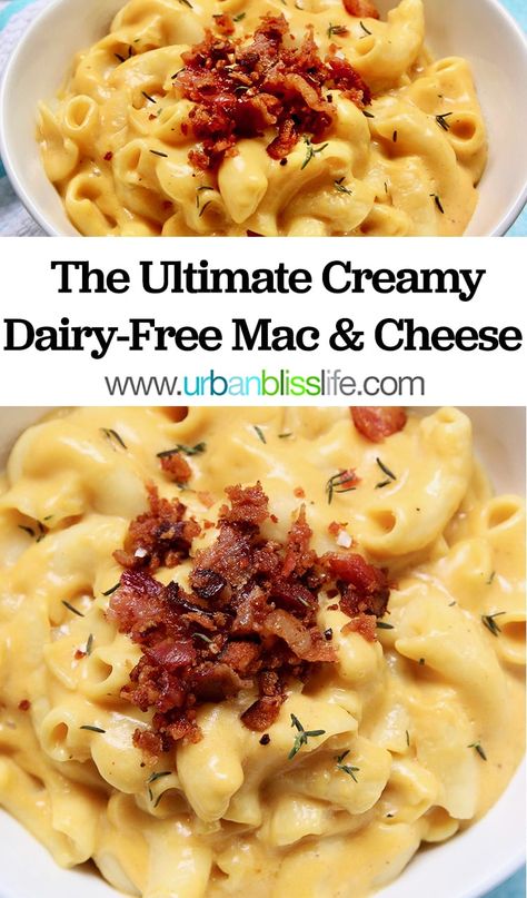 Dairy Free Mac And Cheese, Best Mac And Cheese Recipe, Dairy Snacks, Dairy Free Cooking, Dairy Free Recipes Dinner, Dairy Free Pasta, Cheesy Mac And Cheese, Lactose Free Recipes, Best Mac And Cheese