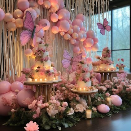 Fairy Tale Birthday Theme, Fairy Themed Birthday Decor, Fairy Theme Birthday Decoration, Fairy Tail Theme Party, Fairy Land Birthday Theme, Fairy Tale Baby Shower Theme, Fairy Land Party, Fairy Tale Baby Shower Ideas, Fairy Theme Birthday Party Decoration Enchanted Garden