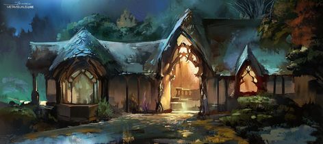 ArtStation - Elvish Home Lotr Art, Location Inspiration, Holly Black, Fantasy City, Fantasy Art Landscapes, Middle Earth, Old English, Tolkien, Fantasy World