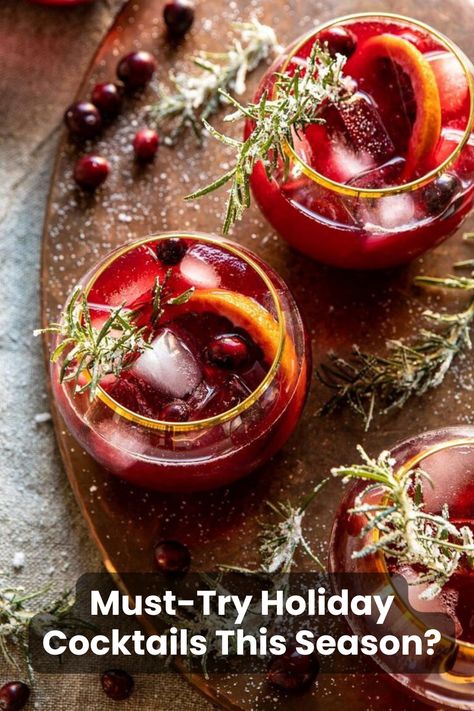 Celebrate the holidays with these 5 festive cocktail recipes. Save this pin for party inspiration!