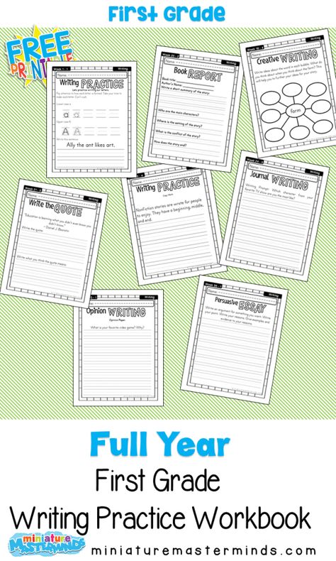 First Grade ⋆ Miniature Masterminds 1st Grade Curriculum, First Grade Writing Prompts, Books For First Graders, Homeschooling First Grade, First Grade Books, First Grade Curriculum, Book Miniature, 36 Weeks, Writing Curriculum