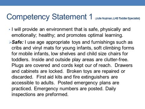 Reflective Statements of Competence - ppt video online download Cda Competency Statements Examples, Cda Portfolio, Preschool Portfolio, Early Childhood Education Degree, Preschool Transitions, Daycare Projects, Preschool Director, Teacher Portfolio, Teaching Portfolio