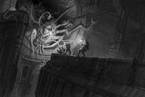 Lovecraft Monsters, Call Of Cthulhu Rpg, Weird Fiction, Lovecraftian Horror, Eldritch Horror, Cthulhu Mythos, Horror Monsters, Cosmic Horror, Warhammer Art