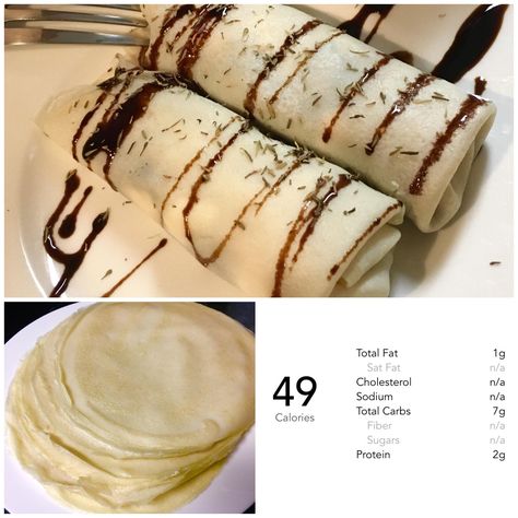 Crepes Low Calorie, Food Under 100 Calories, Low Calorie Crepe Recipe, Low Carb Low Cal Recipes, Healthy Crepe Recipe Low Calorie, Low Cal Crepes, Low Cal Food Recipes, Low Calorie Crepes, Healthy Crepe Recipe