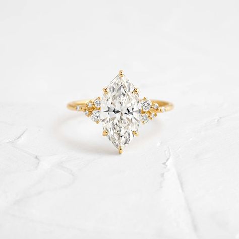 Snowdrift Ring, Wedding Ring Marquise, Alt Wedding, Promise Rings Vintage, 14k Gold Wedding Ring, Handcrafted Engagement Ring, Newly Wed, Cute Engagement Rings, Future Engagement Rings