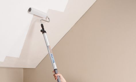 How to Paint a Ceiling Painting Popcorn Ceiling, Ceiling Texture Types, Pier And Beam Foundation, Drywall Texture, Drywall Ceiling, Smooth Ceiling, Home Improvement Show, Ceiling Painting, New Paint Colors