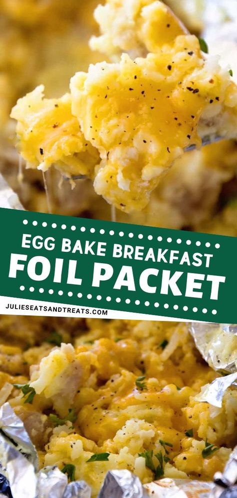 Breakfast On The Grill, Egg Bake Breakfast, Grilled Foil Packets, Summer Dinner Recipes Grill, Breakfast Egg Bake, Campfire Breakfast, Grill Breakfast, Bake Breakfast, Camping Food Make Ahead