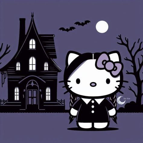 Friends Drawings, Hello Kitty Halloween Wallpaper, My Little Pony Rarity, Snoopy Cartoon, Hello Kitty Aesthetic, Hello Kit, Hello Kitty Halloween, Drawings Of Friends, Sanrio Wallpaper