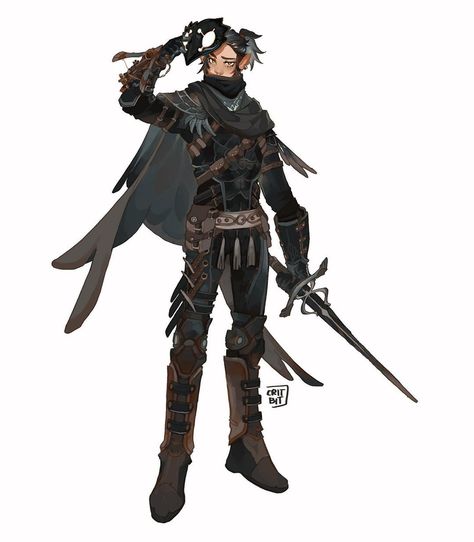 Crit (Markus) (@critbit) • Instagram photos and videos Dnd Gunslinger, Pathfinder Rpg Characters, Rogue Dnd, Pretty Characters, Rogue Character, Dnd Elves, Really Cool Drawings, Paper Things, Oc Inspo