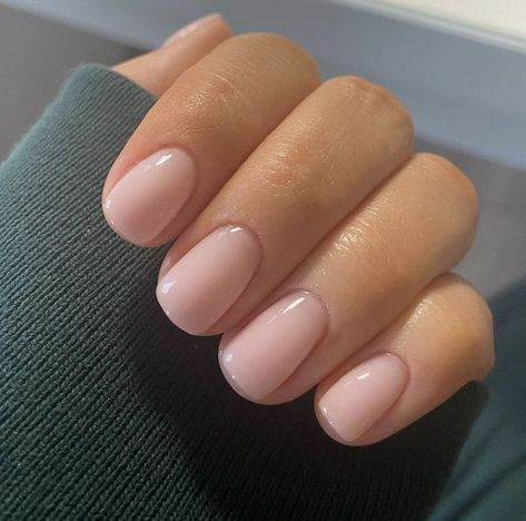 Subtle Shellac Nails, Sns Dipping Powder Nails Natural Color, Gel Neutral Nail Colors, Short Hard Gel Nails, Natural Pedicure Color, Square Oval Nails Short, Natural Gel Nails Ideas, Super Short Gel Nails, Natural Gel Manicure