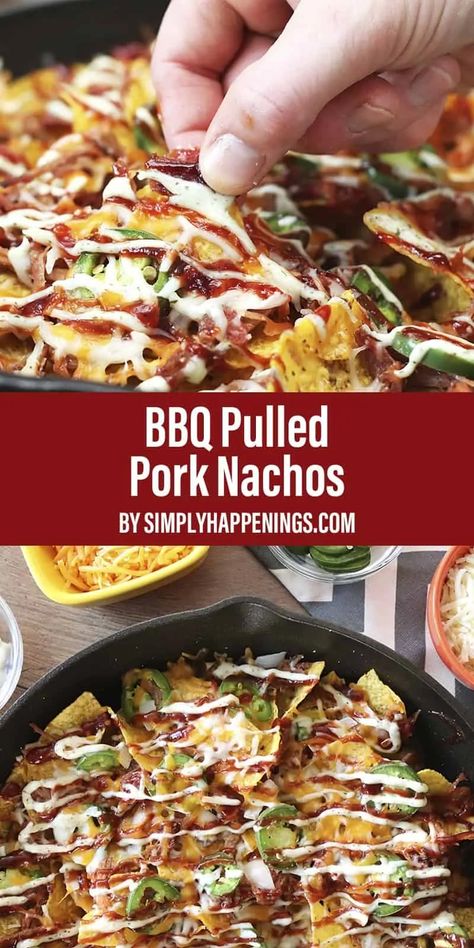 Bbq Nachos Recipe, Pulled Pork Nachos Recipe, Pork Nachos Recipe, Pulled Pork Leftover Recipes, Nachos Recipe Beef, Bbq Pulled Pork Recipe, Pulled Pork Nachos, Sliced Onion, Pork Nachos