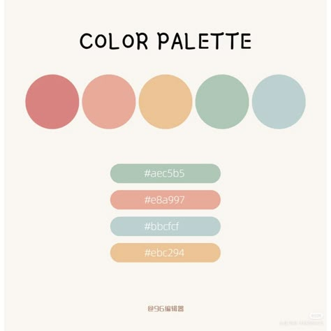 Summer Pastel Palette, Color Palette For Portfolio, Back To School Color Palette, Brand Palette Colour Schemes, Notability Color Palette, Art Color Pallete, Professional Color Palette Design, Pastel Color Combos, Color Palette 4 Colors