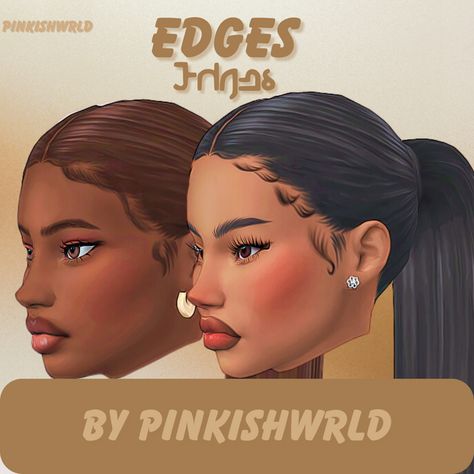 Sims 4 Cc Buss Down, Sims 4 Melanin Skin, Sims 4 Cc Latina Hair, Sims 4 Cc Edges, Sims 4 Edges Cc, Pretty Sims, Ts4 Hair, Sims 4 Cas Mods, Cc Hair