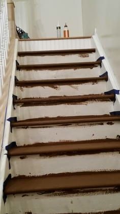 Stair Toppers, Stairs Repair, Refinish Stairs, Redo Stairs, Stairs Makeover Ideas, Stair Renovation, Stairs Renovation, Stair Makeover, Diy Staircase