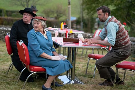 Picture Shows: Father Brown (MARK WILLIAMS), Mrs McCarthy (SORCHA CUSACK), Sid (ALEX PRICE) Monarch Of The Glen, Father Brown, Vicar Of Dibley, Father Ted, St Peter And Paul, Mark Williams, Call The Midwife, Living Under A Rock, Actor John