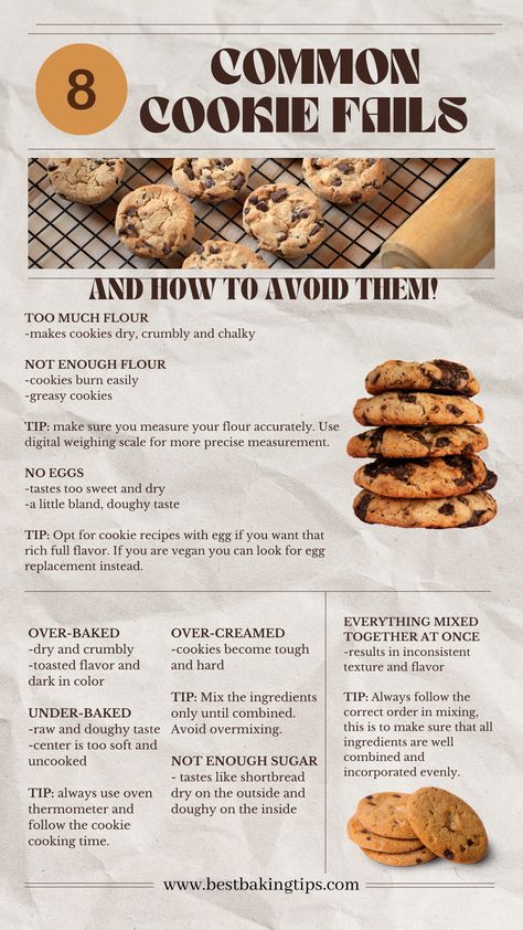 Cookie Fails, German Cookies, Bakers Kitchen, Baking Secrets, Cookie Hacks, No Flour Cookies, Slow Cooker Desserts, Baking Basics, Baking Business