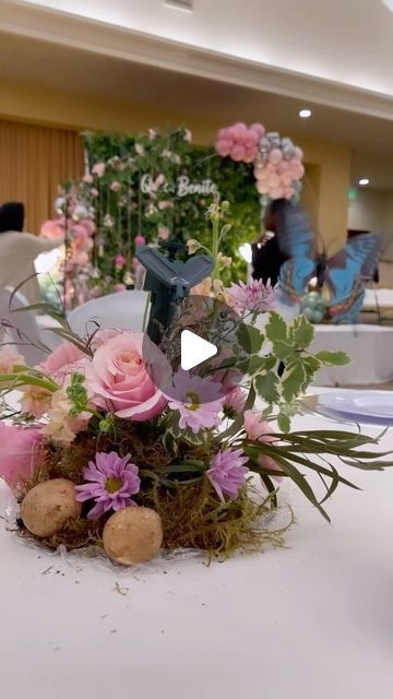 Bay Area Floral Designer on Instagram: "butterflies add so much magic to everything 🦋 i love how these completed the enchanted feel of the centerpieces 🪄  videos by @sonilashakeel 💕 event styling by @decorinaboxllc   #enchantedforest #enchantedgarden #bayareaflowers #bayareafloraldesign #bayareaweddingflowers #floraldesign #flowers #californiaflorist #weddingflowers #weddingdecor  #floralarrangement #bayareawedding #bayareapartyplanner #bayareaflorist" Flying Butterfly Centerpiece, Whimsical Garden Centerpieces, Floating Butterfly Centerpiece, Butterfly Floral Centerpieces, Centerpieces With Butterflies, Fairy Garden Centerpiece Ideas, Enchanted Centerpieces, Butterfly Theme Centerpieces, Butterfly Centerpiece Ideas