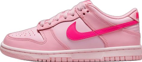 Nike Dunk Low Triple Pink, Staple Sneakers, Basket Nike, Spring Sneakers, Baskets Nike, Different Shades Of Pink, Nike Dunk High, Round Toe Heels, Pink Shoes