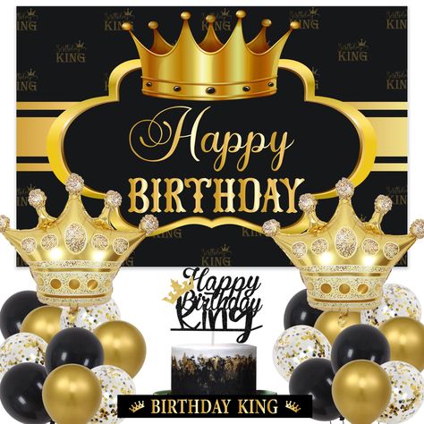 Happy Birthday Wishes King, King Birthday Theme For Men, King Birthday Theme, Happy Birthday My King, Men Happy Birthday, Crown Balloon, Happy Birthday Prince, Happy Birthday King, Unique Crown