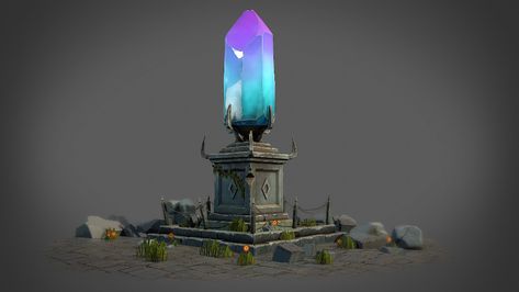 Minecraft Crystal, Crystal Pillar, Dnd Inspiration, Pillar Design, Stone Pillars, Magic Items, Minecraft Inspo, Landscape Concept, Substance Painter