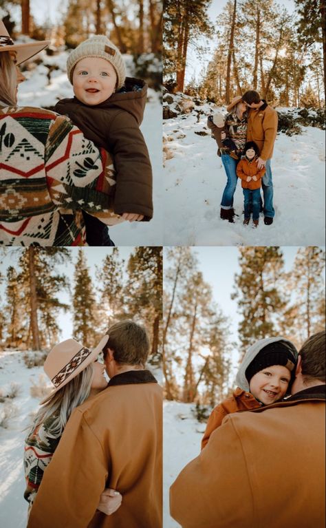 Winter Coat Family Pictures, Alaska Family Photoshoot, Winter Woods Photoshoot, Family Winter Pictures, Cold Weather Family Photos, Family Snow Photoshoot, Winter Family Pictures Outfits Outdoor, Snowy Family Photos, Barn Family Photos