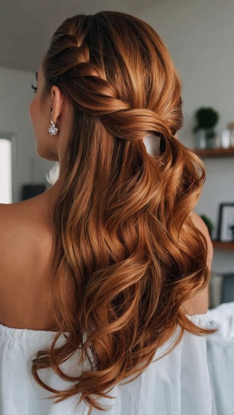 Discover the trendiest hoco hairstyles for your special occasion Whether you have straight simple half-up short half-up half-down long medium-length naturally curly or easy-to-style hair we've got you covered From chic shoulder-length styles to stunning updos find the perfect look for your school dance or homecoming event Fancy Long Hairstyles Half Up, Half Updos For Medium Length Hair, Half Up Prom Hair, Semi Formal Hairstyles, Straight Hair Natural, Event Hairstyles, Half Updo Hairstyles, Hairstyles For Thick Hair, Natural Curly Hair